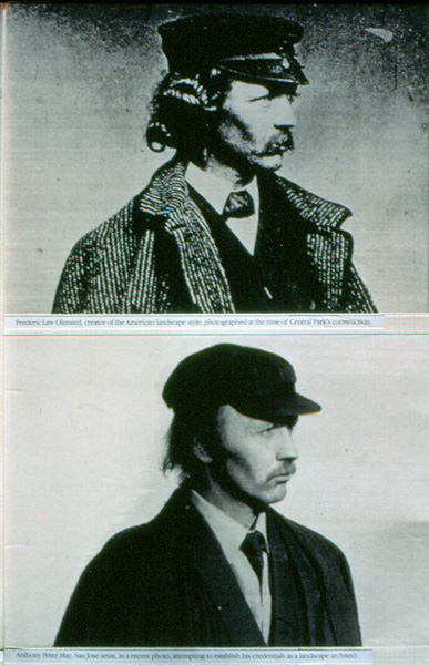 One of my favorite artist teachers: Tony May, Two Unretouched Photos, 1860 &amp; 1987, 1987. Photo by Dale Leslie