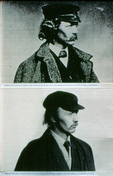 One of my favorite artist teachers: Tony May, Two Unretouched Photos, 1860 & 1987, 1987. Photo by Dale Leslie